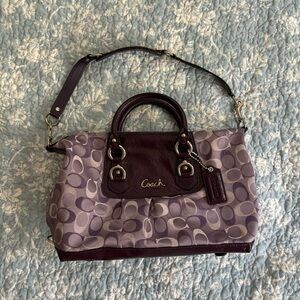 Purple Coach Ashley J1193-F18425 handbag / purse
